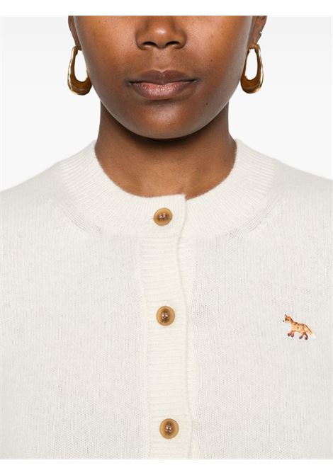 cardigan baby fox fitted cardigan donna ecru MAISON KITSUNÉ | PW00506KT10060383